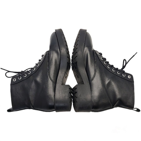 H&M Divided Womens Black Lace Up Boots 5.5 - Picture 5 of 16